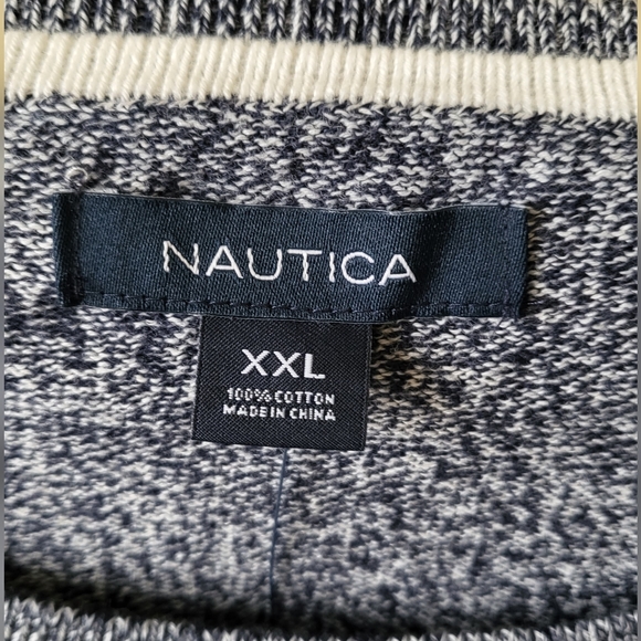 NAUTICA  long sleeve anchor intrasia sweater size XXL cotton 100% new - Picture 9 of 9